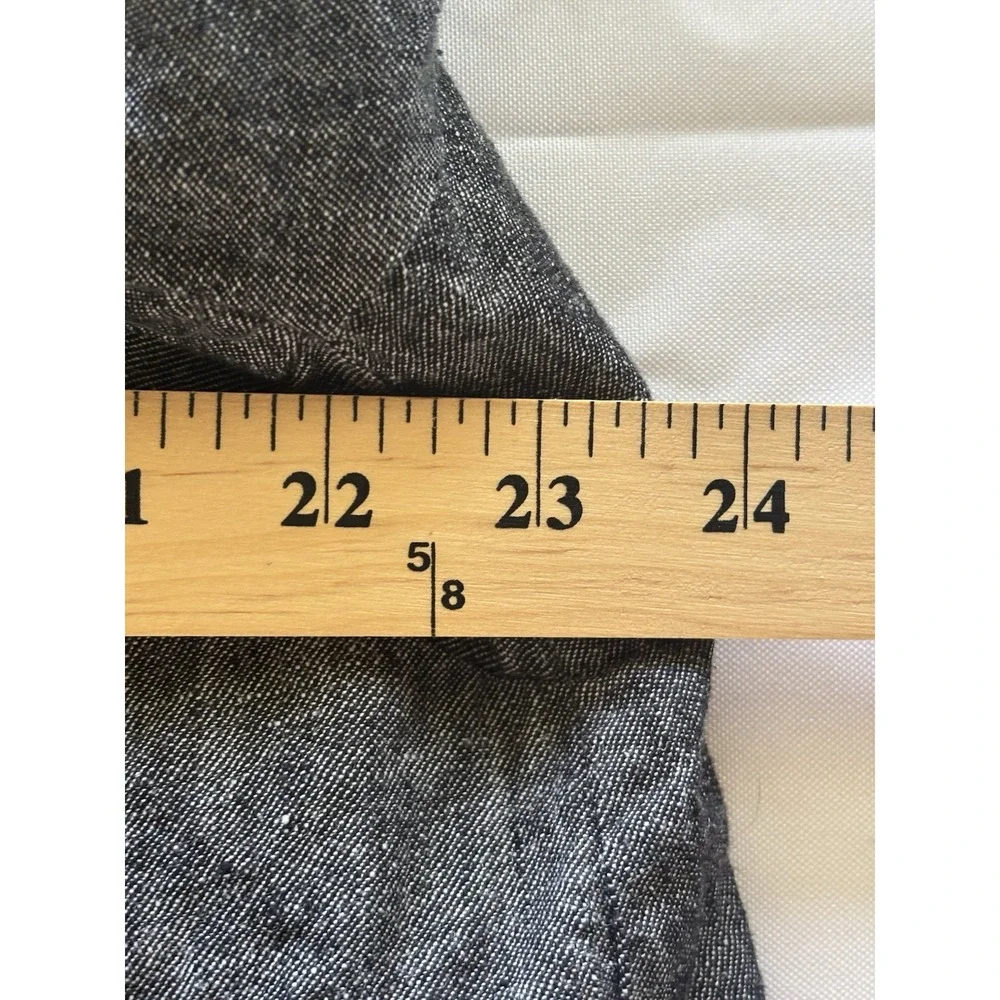 Maggie Barnes Linen‎ Blend Jacket 1X/18-20 Gray Top Cover Button Front Lagenlook